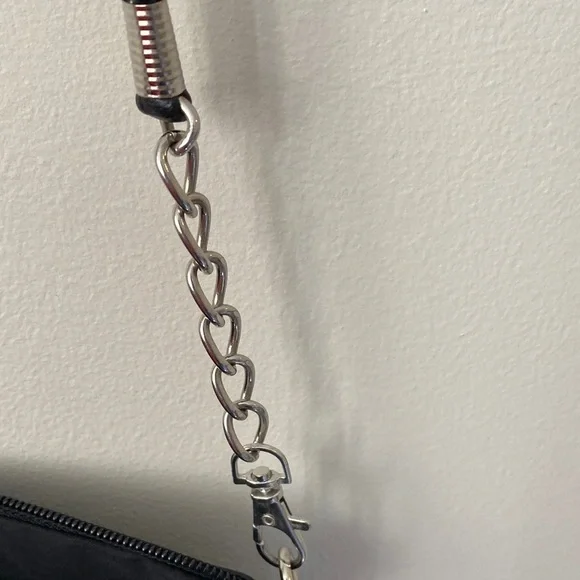 Kathy Van Zeeland Black Snakeskin Wristlet - Picture 4 of 5